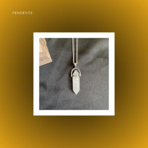 Clear quartz natural stone pendant