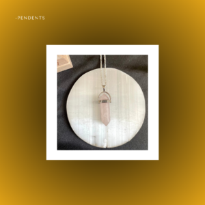 Rose quartz natural stone pendant