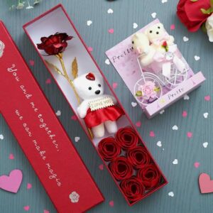 Love 24k Golden Rose And Teddy Gift Set